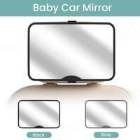 Large Size Car Backseat Baby Mirror Anti-UV Webbing Shatter-Proof & Super Clear View, Easy to Install Fits Most Cars