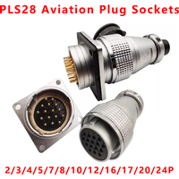PLS28 P28-2/3/4/5/7/8/10/12/16/17/20/24/26 Pin Aviation Connector Plug WS28 Male Female Plug Socket Connector
