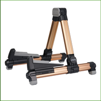 Foldable Aluminum Guitar Stand - Adjustable Floor Stand for All Types of Guitars Bass Ukulele Violin Banjo, Easy to Carry,Sturdy