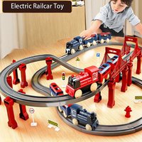 44Pcs/set Electric Assembling Rail Train Boy Educational Simulation Model Set Birthday Gift Train Track Toys