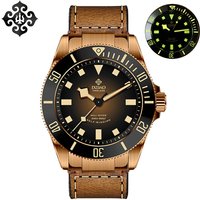 IPOSE IX&DAO 2026 New Bronze Men's Automatic Mechanical Watch PT5000 Sapphire Retro Leather Waterproof 20Bar Reloj Hombre