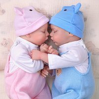 aby Dolls Twins - 17 inch Soft Vinyl Lifelike Realistic Newborn Real Life Baby Dolls with Clothes and Toy