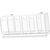 Booster Pack Dispenser, 6 Slot, Storage, Durability Desktop, Easy Access, Organizer Acrylic, Cards Pack Display Case Booster Box
