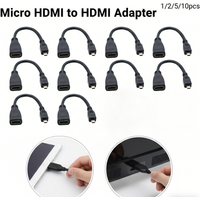 4K 60Hz Micro HDMI to HDMI Female Adapter Cable Compatible with Raspberry Pi 5/4 Hero 7/6 A6000 Camera HDTV Micro Compatible