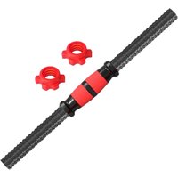 Barbell Bar Threaded Handles Powerlifting Fitness Equipment Adjustable with Buckle for Sport Attachments