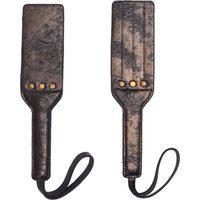 Double-Layers Genuine Cow Leather 23.5cm Riding Crop Horse Whip Paddle for Equestrian Training