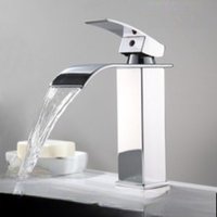 Matte Black Waterfall Basin Faucet Single Handle Mixer Hot Cold Water Basin Crane Tap for Bathroom Wash Basin Mixer Tap