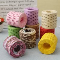 200M/Roll Natural Raffia Yarn For DIY Hand-Knitted Summer Sunhat Beach Bag Crochet Knitting Party Gift Wrapping Rope