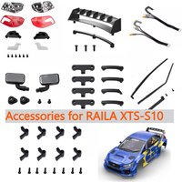 RC Car Body Shell Assembly For RLAARLO XTS-S10 Wing Light Kit Rearview Mirror Wiper Realistic Scale RC Upgrade Parts