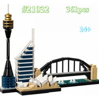 Charm City Skyline Model 21032 Building Blocks Sets Suitable for Birthday Gifts Compatible with Legoed Particles,361pcs.