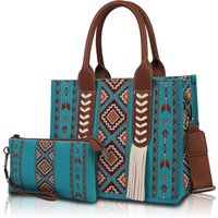 Bohemian Ethnic Tassel Personalized Bag Canvas Tote Bag Large Capacity Crossbody Bag Lady Bag Hippie Sling Shoulder Bags