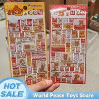 1-2pcs Kawaii Rilakkuma 3d Square Relief Crystal Sticker Cute Diy Mobile Phone Decor Stickers Student Hand Account Stationery