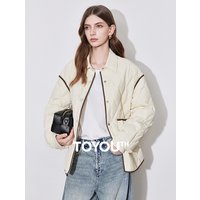 TOYOUTH Women Down Jacket 2024 Autumn Winter New 90% White Duck Lightweight Turn Down Collar Fashion Warm Outwear Coat