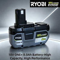 RYOBI ONE+ 18V Long Lasting Lithium Battery 4Ah 6Ah Replace P104 P107 P108 Stable Power for Household Repair Power Tools