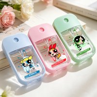 45ml The Powerpuffs Girls Plastic Card Bottle Perfume Women Kawaii Water Mist Spray Bottle for Hand Sanitizer Oral Sprayer Gift