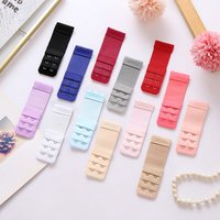1pc/5pcs Women Bra Extenders 3 Row 2 Hooks Elastic Strap Underwear Bra Extension Bra Accessories Adjustable