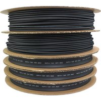Black Heat Shrink Tubing 1-14mm Diameter Heatshrink Sleeving Wrap for DIY Wire Connector Repair - Assorted Sizes