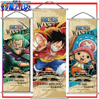 New 20*75cm One Piece Long Wall Scroll Cartoon Monkey D. Luffy Scroll Poster Anime Merchandise Holiday Gift Room Decoration