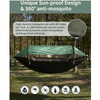 Outdoor Anti-Rollover Sunshade Mosquito-Proof Hammock for Single or Double, Camping Hammock with Mosquito Net