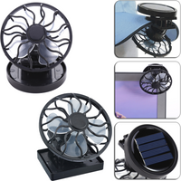 Mini Clip-on Solar Energy Fan Camping Hiking Cooling Portable Fan for Summer Travel Camp Mountaineering Cooling