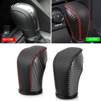 For Volkswagen VW Polo Tiguan Golf 5 6 7 Mk7 Passat B5 B6 B7 CC Jetta AT Automatic Hand-stitched Leather Gear Shift Knob Cover