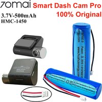 Original 3.7V 500mAh Li-ion Battery For 70mai Smart Dash Cam Pro A550 A550S A800 Midrive D02 HMC1450 Replacement Battery 3-wire
