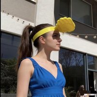 Adult Novelty Palm Shaped Funny Hat UV Protection Head Mounted Design Outdoor Party Photography Accessory