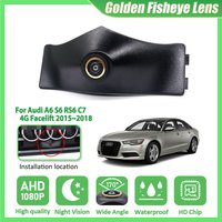 AHD 1080P 170° LOGO Car Parking Front View Camera Waterproof For Audi A6 S6 RS6 C7 4G Facelift 2015 2016 2017 2018 Night Vision