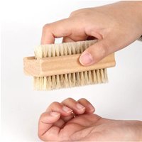 Nail Brush Double Sided Wood Handle Soft Bristle Tool For Manicure Pedicure Dust Clean Professional Nail Care Scrub Accessory