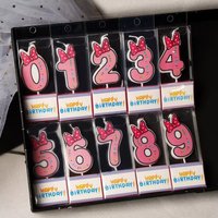 HOT Pink Blue Happy Birthday Number 0-9 Flags Cartoon Mickey Minnie Mouse Flags Cake Cupcake Topper Party Decoration Supplies