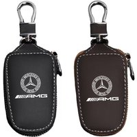 Leather Car Key Case Cover Key Chain Protective Bag for Mercedes Benz AMG W211 W205 W213 W203 C218 A207 CLA CLS E Class Auto