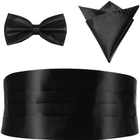 3 Pcs Bandanas for Men Mens Ties Fashion Cumberbund Men's Suit Bow Handkerchief Suspenders Classic Cummerbund Miss Man