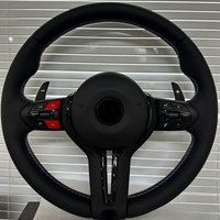 M Sport Leather Steering Wheel M Stitch For BMW F10 F11 F12 F13 F16 F30 F20 F23 F26 F31 F32 F33 F36 E90 E88 With Red M1M2 Button