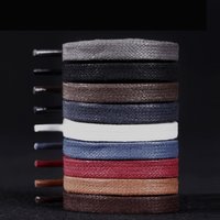 1Pair Waxed Cotton Shoelaces Flat Waterproof Shoe laces Unisex Boots Casual Sneaker Shoelace Leather Laces Shoes accessories