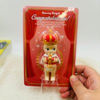 Genuine Sonny Angel Blue/Red Crown Elevator Mini Figures Model Decoration Collection Dolls Kids Children Christmas Gifts Toys