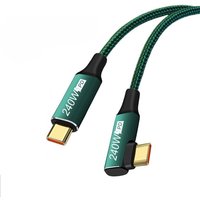 240W Fast Charging Data Cable USB Type C to Type C Nylon Braided Durable Charging Cord for Huawei Laptop Xiaomi PD Charger Wire
