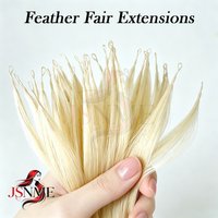 JSNME Third Feather Hair Extensions Remy Hair 100% Human Hair Straight Bundles Black Brown Blonde 613 Color For Women