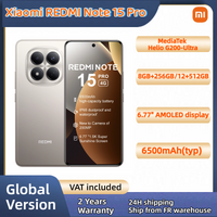 Globalna wersja Xiaomi REDMI Note 15 Pro 4G MTK Helio G200-Ultra, wyświetlacz AMOLED 6,77 cala, aparat 200 MP, bateria 6500 mAh, szybkie ładowanie 45 W, 120 Hz