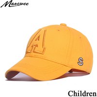 Spring Summer Children Baseball Cap A Letter Baby Hat Outdoor Casual Boys Girls Kids Adjustable Sun Visor Caps