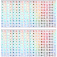 12 Sheets Reflective Round Small Number Stickers Self Adhesive Laser Consecutive Numbered Stickers Inventory Label Sticker Signs