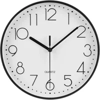 Round Wall Clock, Modern Silent 8 Inch Wall Clock, Quartz Movement Battery Powered, Decorate Home, School, Bedroom, Office