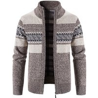 Knitted Cardigan For Men in Autumn and Winter Korean Sweater Stand Collar Joker Casual Coat Autumn Men's Coat