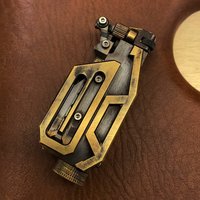 Vintage Copper Kerosen Lighter Alien Trench Style Mechanical Handcrafted Metal oiL Igniter Retro Steampunk Design Unique Gift