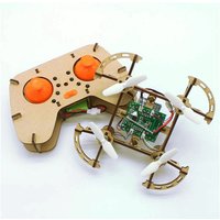 Diy Dron Wooden Rc Plane Mini Drone Toy Remote Controlled Helicopter Rc Model Making Quadcopter Kids Toys Christmas Gifts Games