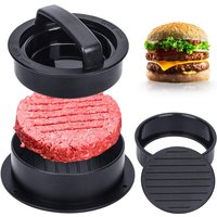 Burger Press, 3 in 1 Non Stick Patty Mold for Stuffed Burgers, Sliders, Veggie Beef Burger, Kitchen Barbecue Tool Grilling Acce