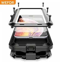 Coque de téléphone blindée antichoc en métal et aluminium, étui de protection complet pour iPhone 15 14 13 12 11 Pro XS MAX XR X 7 8 6 6S Plus