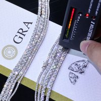 Hot Selling 2/3/4/5mm Moissanite Tennis Bracelet VVS1 S925 Pure Silver/Brass GRA Certificate Ice Bracelet Wholesale