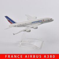 JASON TUTU 16cm Air France Aeroplane model Airbus A380 Aircraft Model Planel Airplane Diecast Metal 1/400 Scale Planes