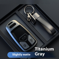Titanium Gray for Audi A4 B9 A5 A6L A6 S4 S5 S7 8W Q7 4M Q5 TT TTS RS Coupe Smart Remote Car Key Case Cover Keyring Accessories