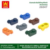 wange 120Pcs/lot 26047 Plate Round 1 x 1 with Bar Handle Block Moc Color Accessories Compatible with Brick DIY Children's Toys